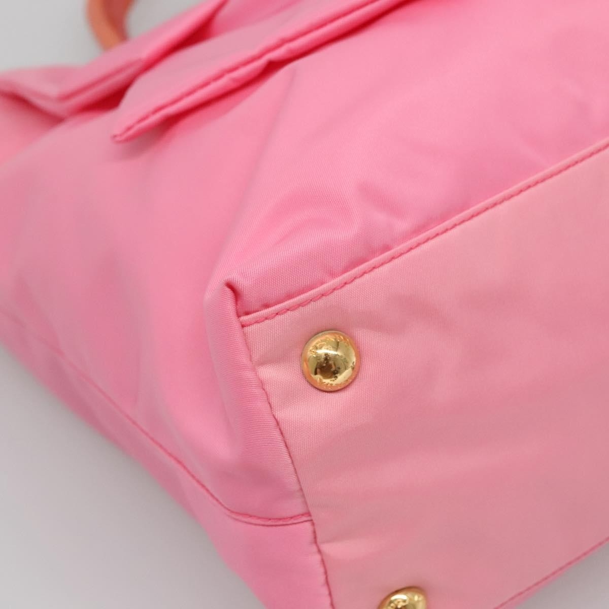 Prada Logo Bow Convertible Tote Tessuto with Leather