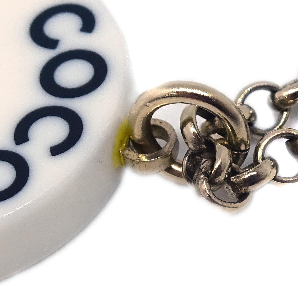 Chanel Vintage CC Pendent Necklace Plated Metal