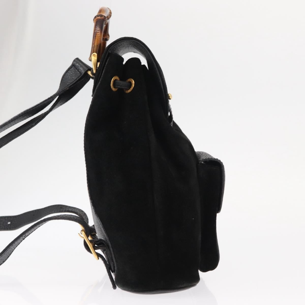 Gucci Vintage Bamboo Backpack Suede