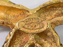 Chanel CC Brooch Textured Metal