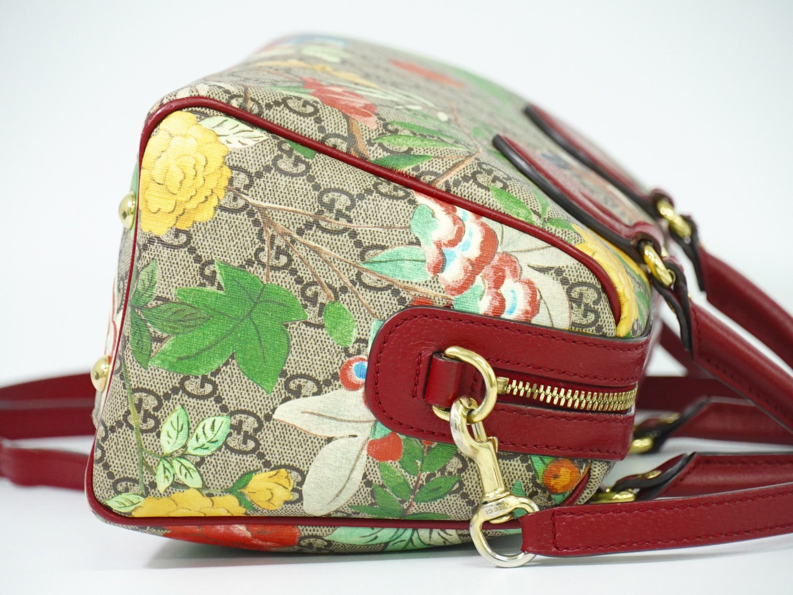 Gucci Convertible Boston Bag Tian Print GG Coated Canvas