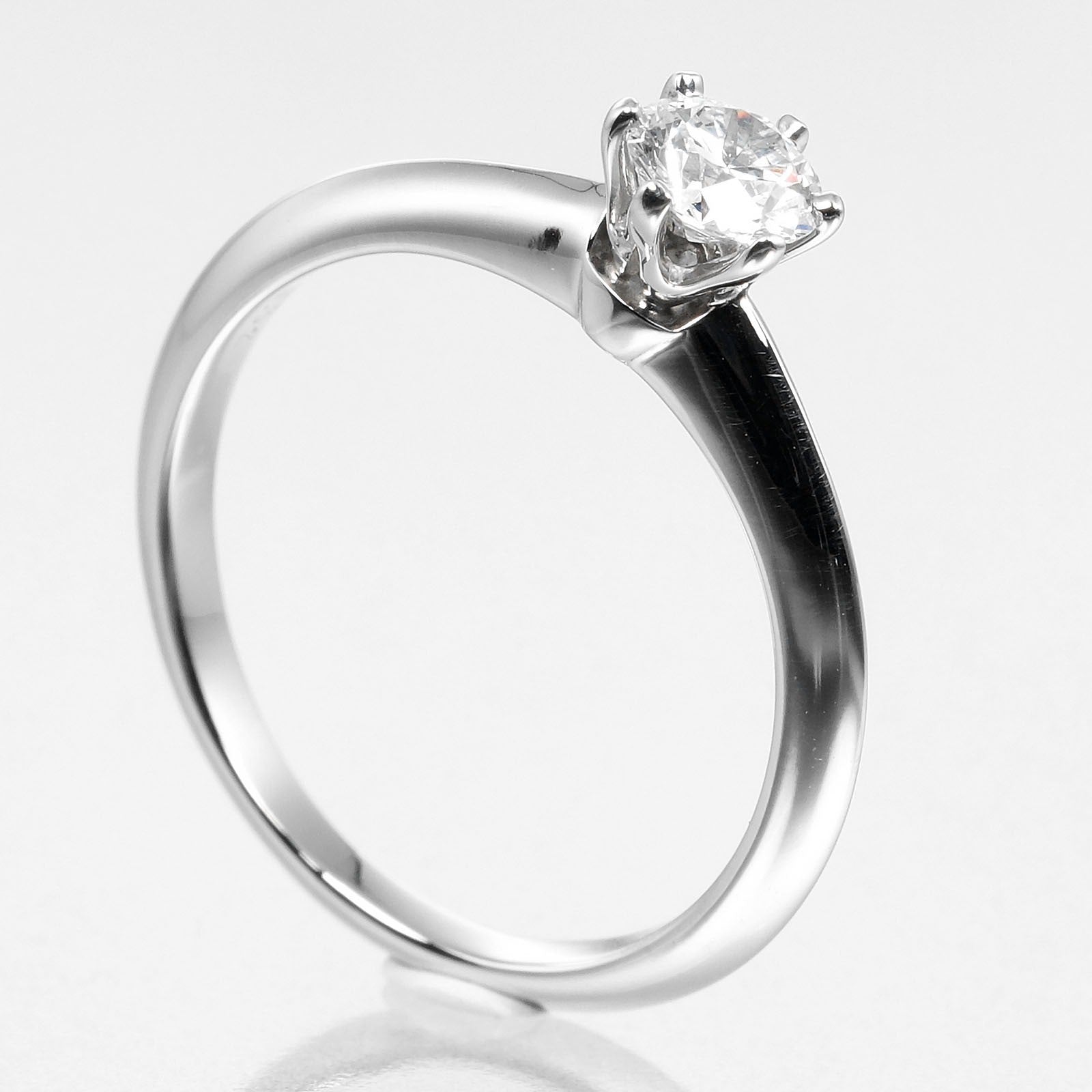Tiffany & Co. Tiffany Setting Solitaire Ring Platinum with RBC Diamond