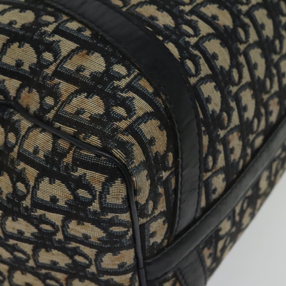 Christian Dior Vintage Trotter Boston Bag Diorissimo Canvas