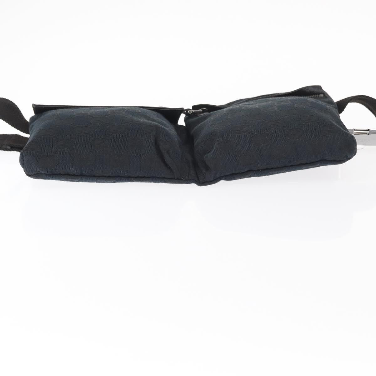 Gucci Vintage Double Belt Bag GG Canvas with Leather