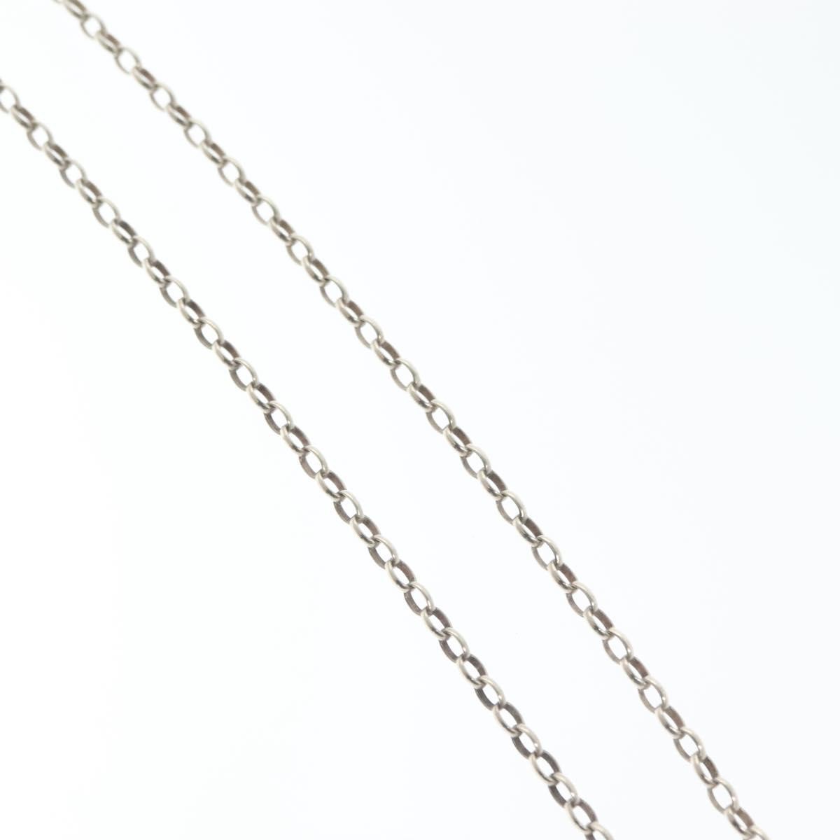 Gucci Engraved Interlocking G Chain Link Pendant Necklace Sterling Silver