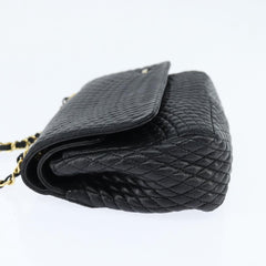 Bally Vintage Chain Shoulder Bag Quilted Leather
