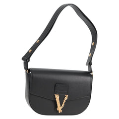 Versace Virtus Flap Messenger Bag Leather