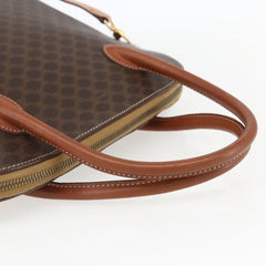 Celine Vintage Macadam Handbag Canvas and Leather