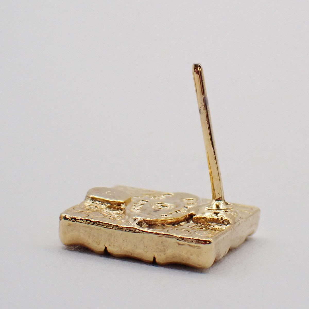 Chanel CC Square Stud Earrings Metal with Enamel