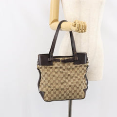 Gucci Belted Bucket Tote GG Canvas with Leather