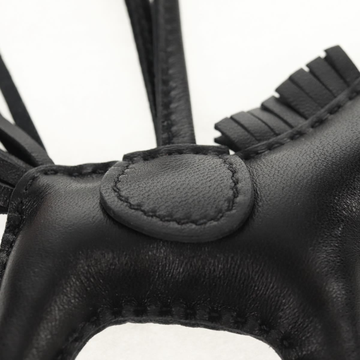 Hermes So Black GriGri Rodeo Bag Charm Leather