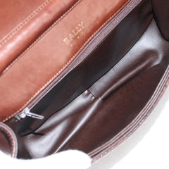 Bally Vintage Chain Shoulder Bag Quilted Leather