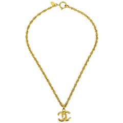 Chanel CC Pendant Necklace Metal