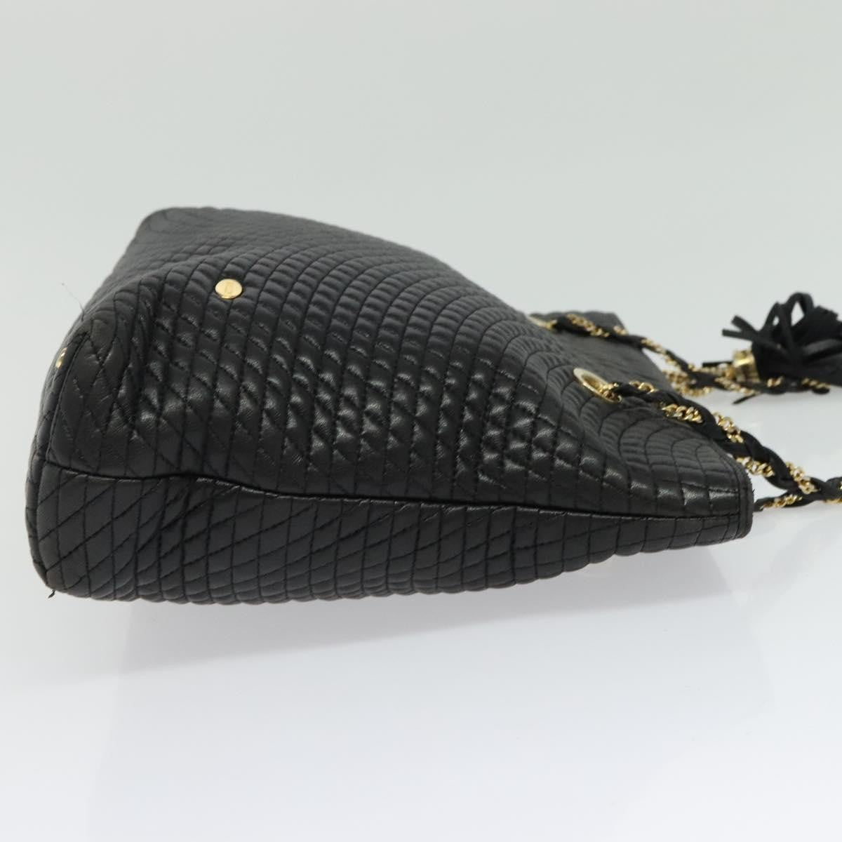 Bally Vintage Chain Shoulder Bag Quilted Leather