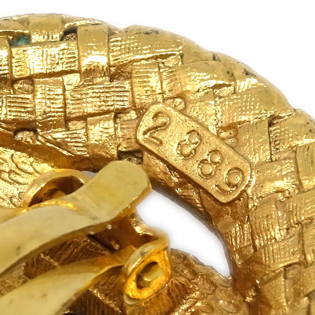 Chanel Vintage CC Round Cutout Clip-On Earrings Metal