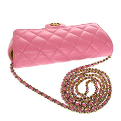 Chanel Classic Sunglasses Case with Chain Quilted Lambskin with Rainbow Hardware