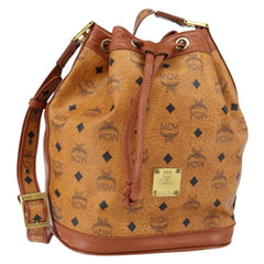 MCM Drawstring Shoulder Bag Leather