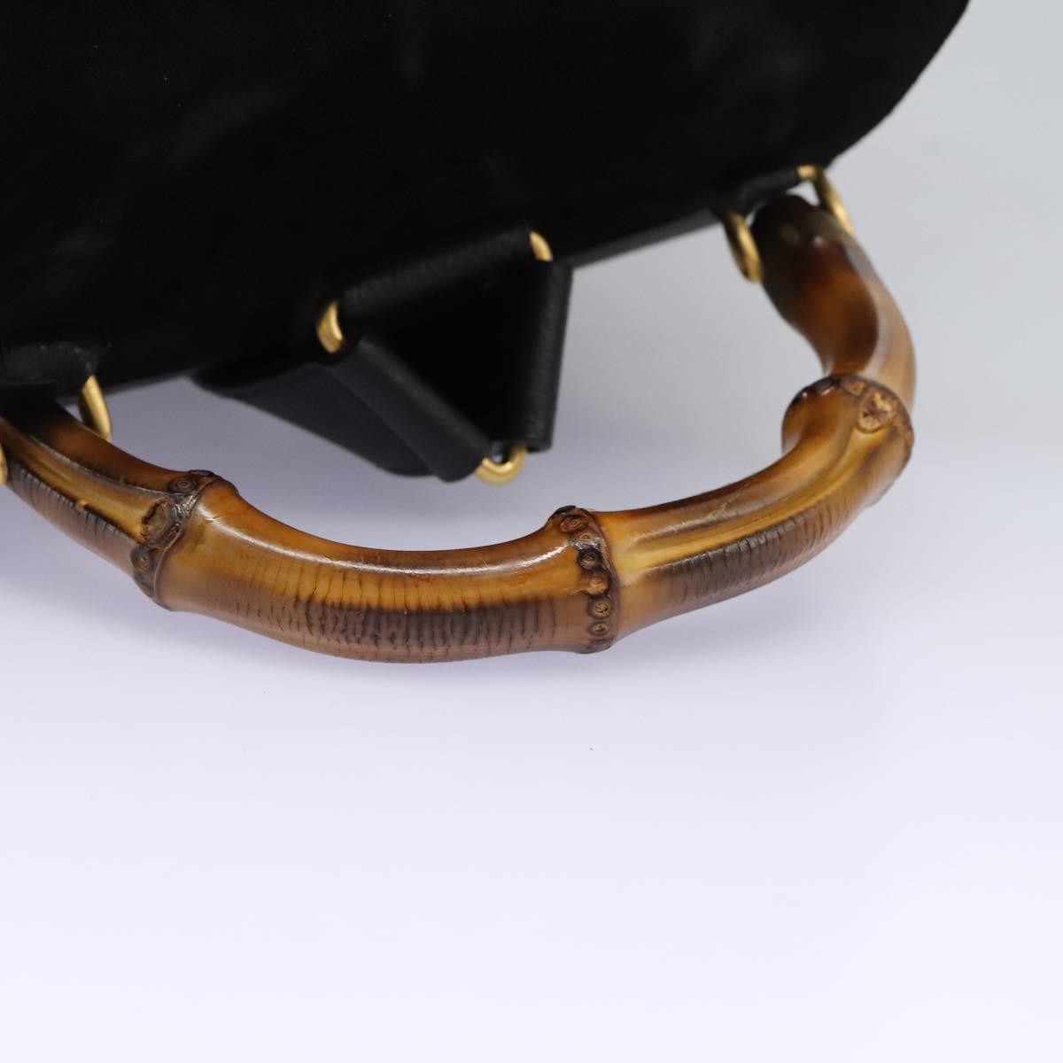 Gucci Vintage Bamboo Backpack Suede