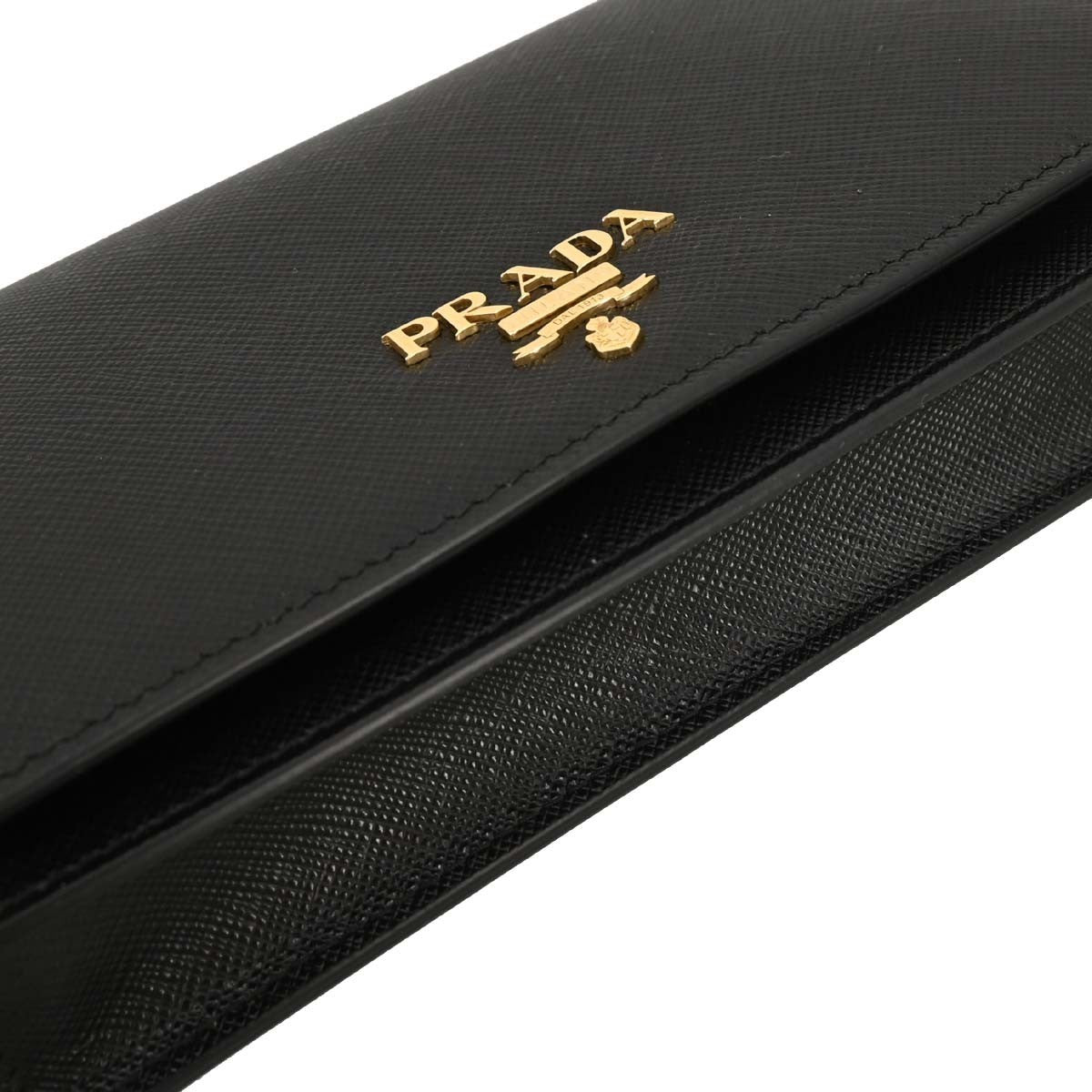 Prada Wristlet Wallet on Chain Saffiano Leather