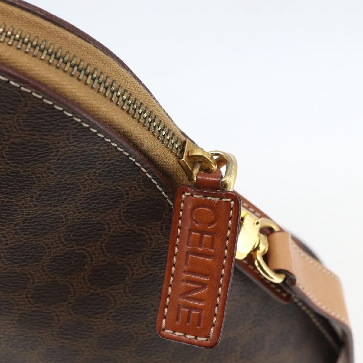 Celine Vintage Macadam Handbag Canvas and Leather