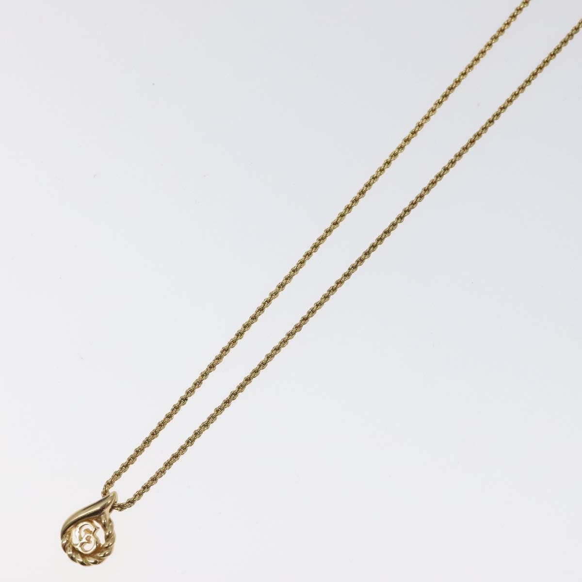Christian Dior CD Pendant Necklace Gold-plated