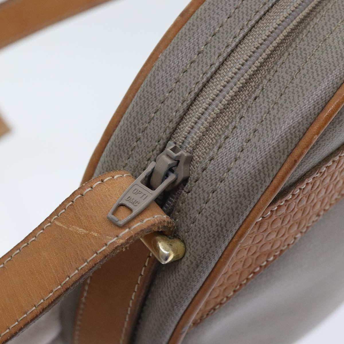 Christian Dior CD Shoulder bag Canvas and Leather