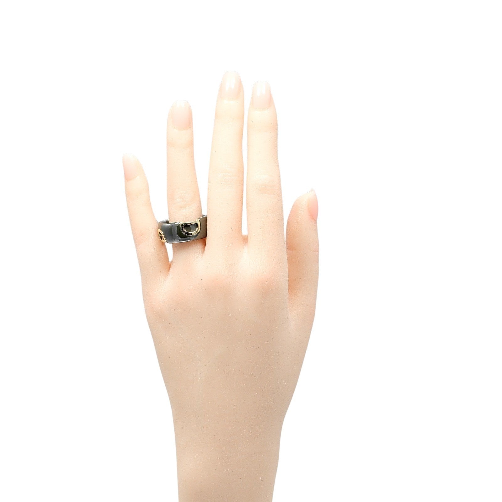 Damiani D Icon Ring K18 (White Gold), ceramic and Diamond
