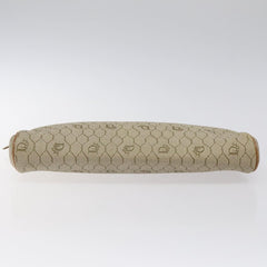 Christian Dior Vintage Honeycomb Zip Pouch Coated Canvas