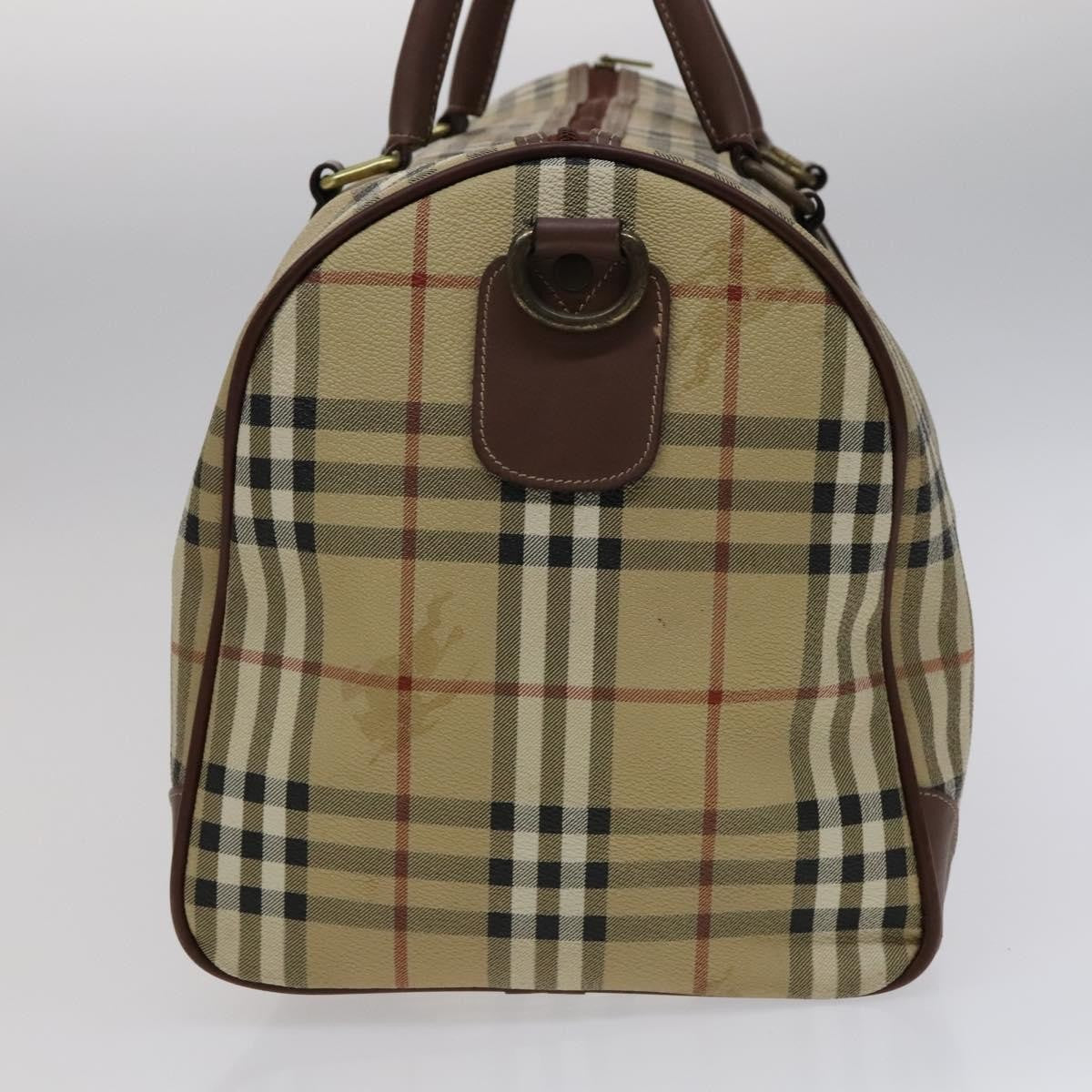 Burberry Convertible Weekend Duffle Bag Haymarket Coated Canvas