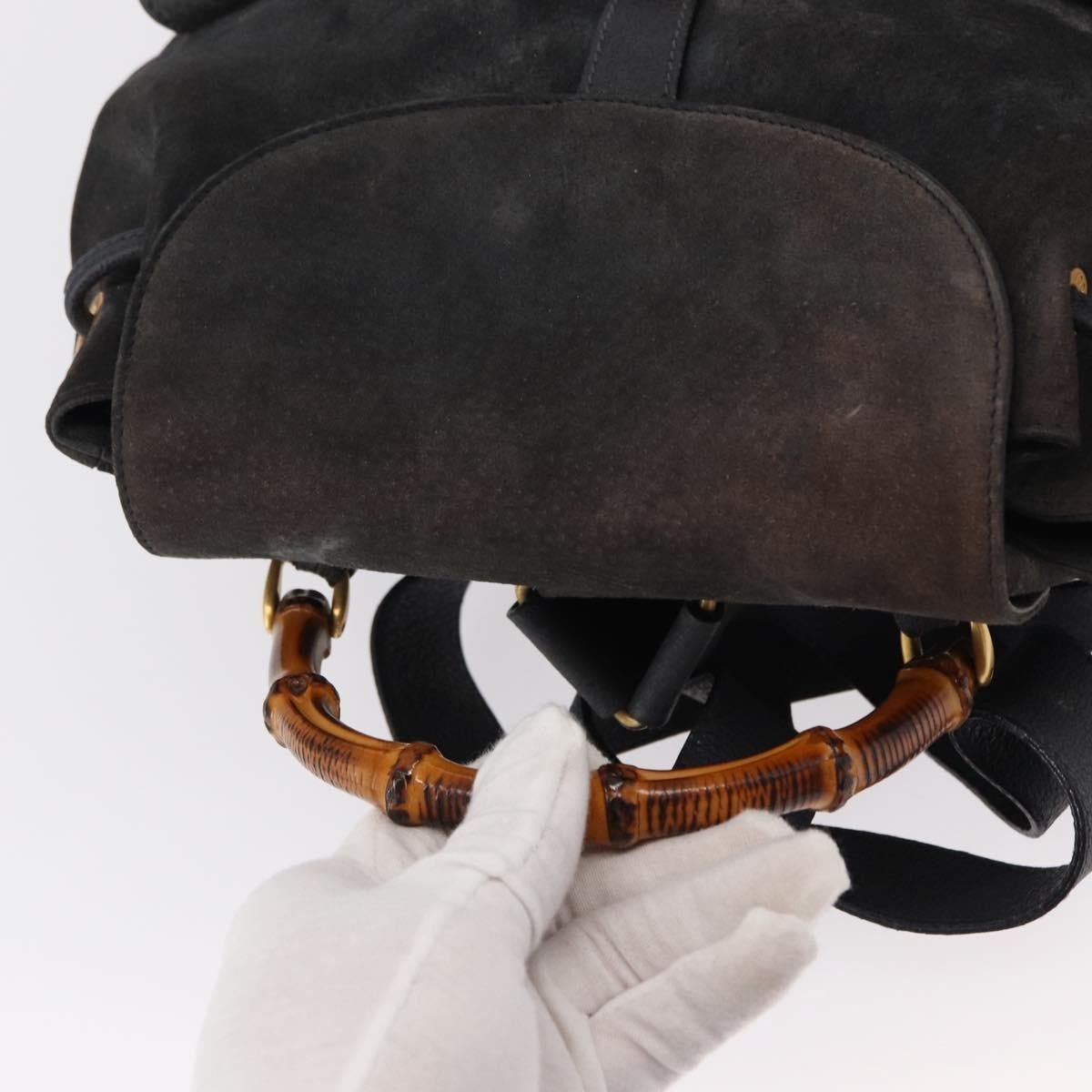 Gucci Vintage Bamboo Backpack Suede