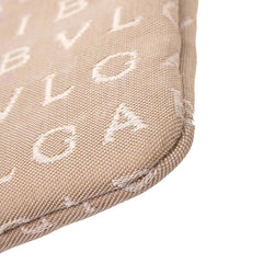 Bvlgari Logomania Shoulder Bag Canvas with Leather