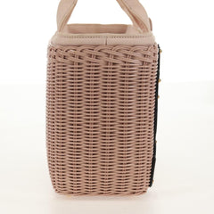 Prada Comic Basket Bag Wicker with Applique