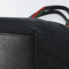 Gucci Web Zip Tote GG Canvas