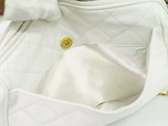 Chanel Vintage Diamond CC Camera Shoulder Bag Quilted Caviar