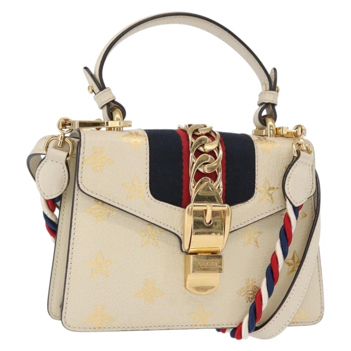 Gucci Sylvie Top Handle Bag Printed Leather