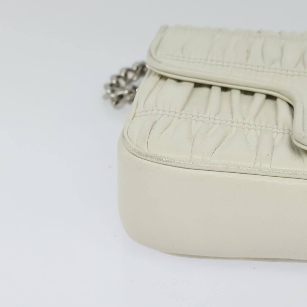 Prada Chain Flap Shoulder Bag Nappa Gaufre