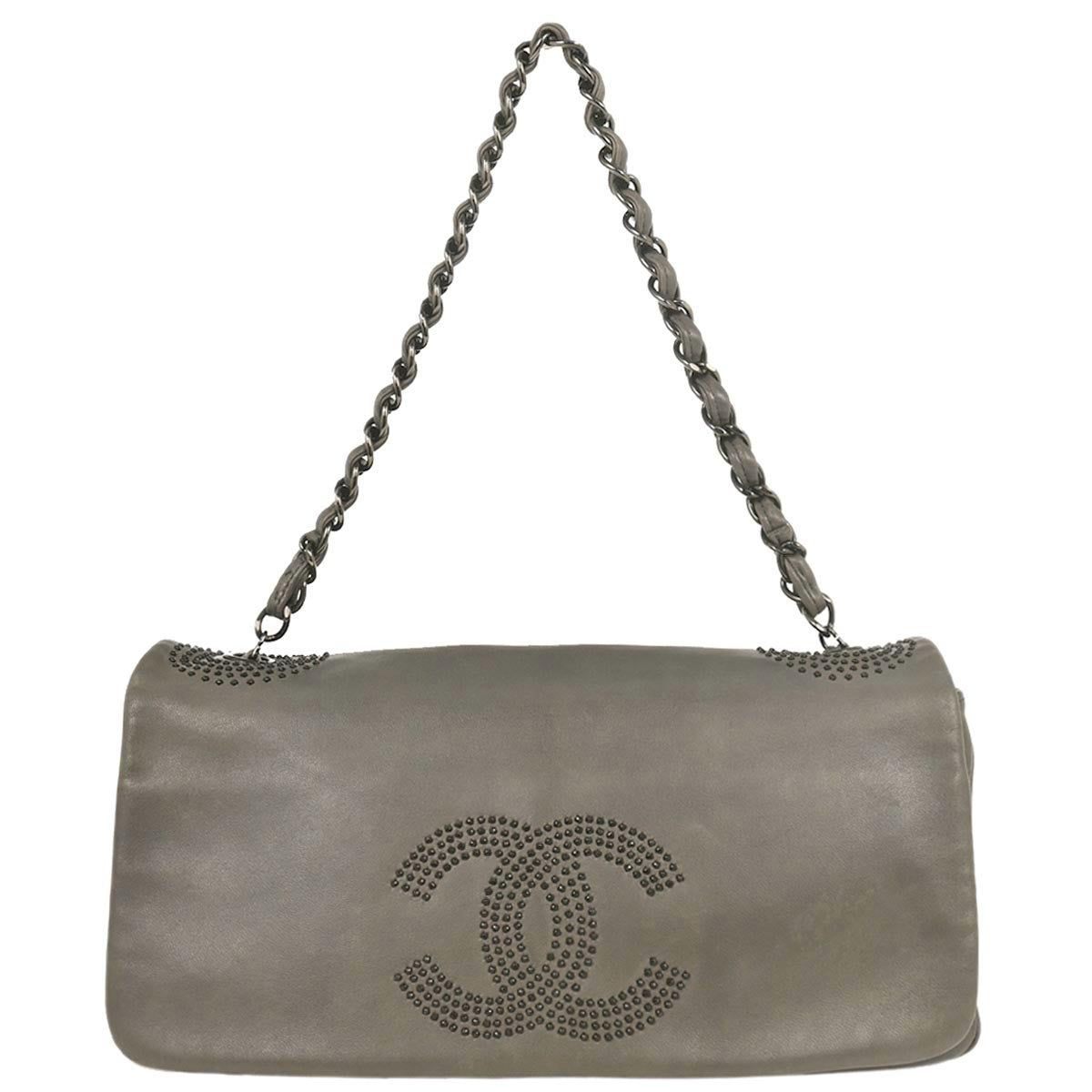 Chanel Studded CC Flap Bag Lambskin