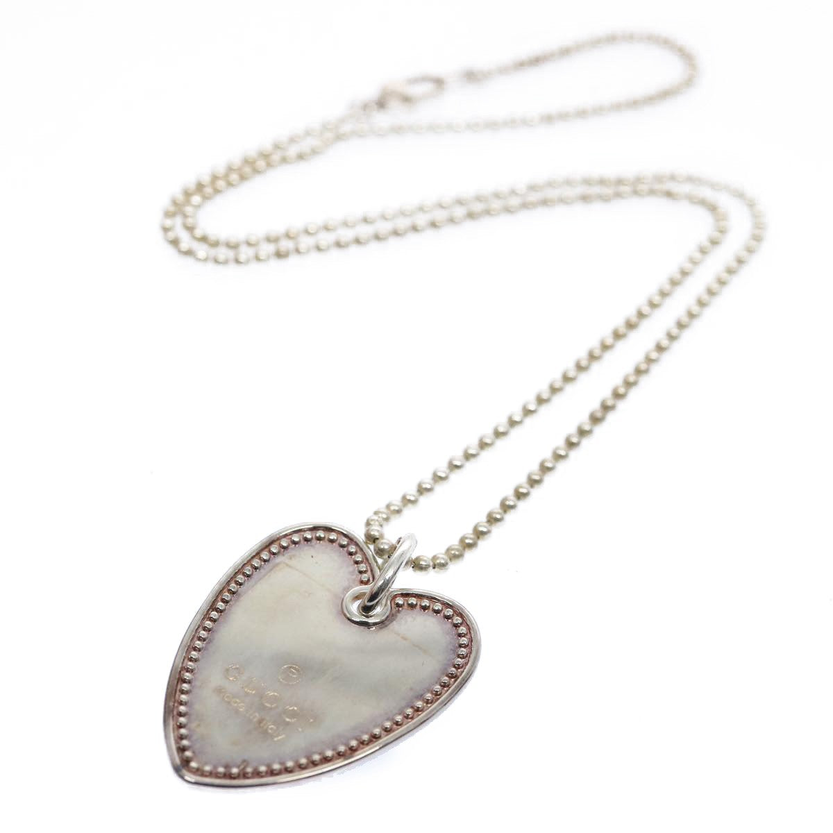 Gucci Heart Necklace Silver