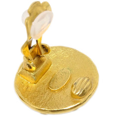 Chanel CC Round Earrings Metal