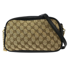 Gucci GG Marmont Shoulder Bag Diagonal Quilted GG Canvas with Leather