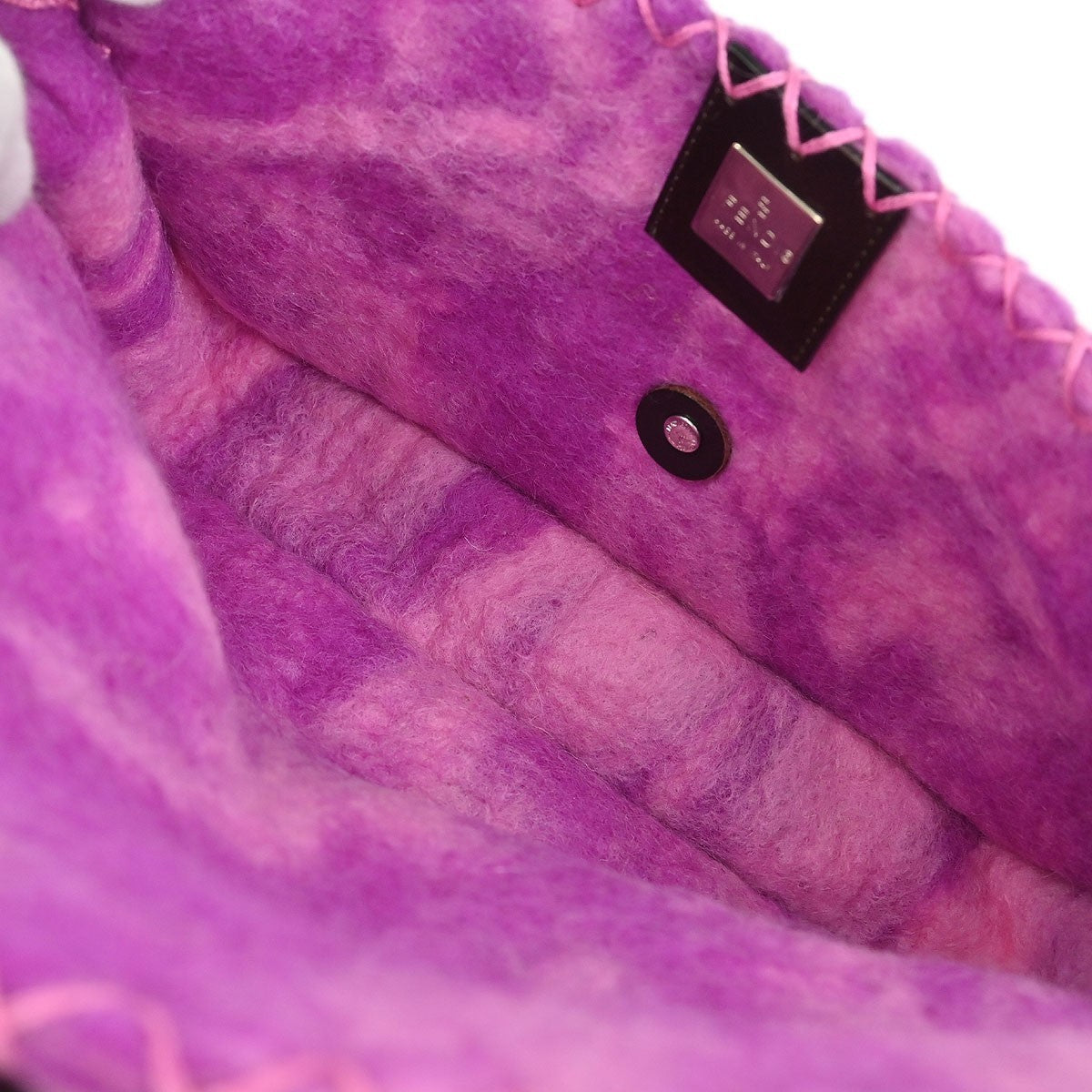 Fendi Baguette Bag Embroidered Zucca Wool