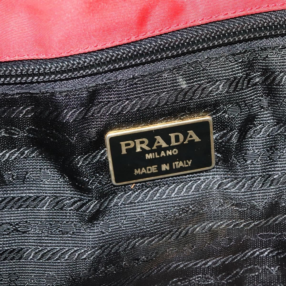 Prada Convertible Metal Handle Satchel Quilted Tessuto