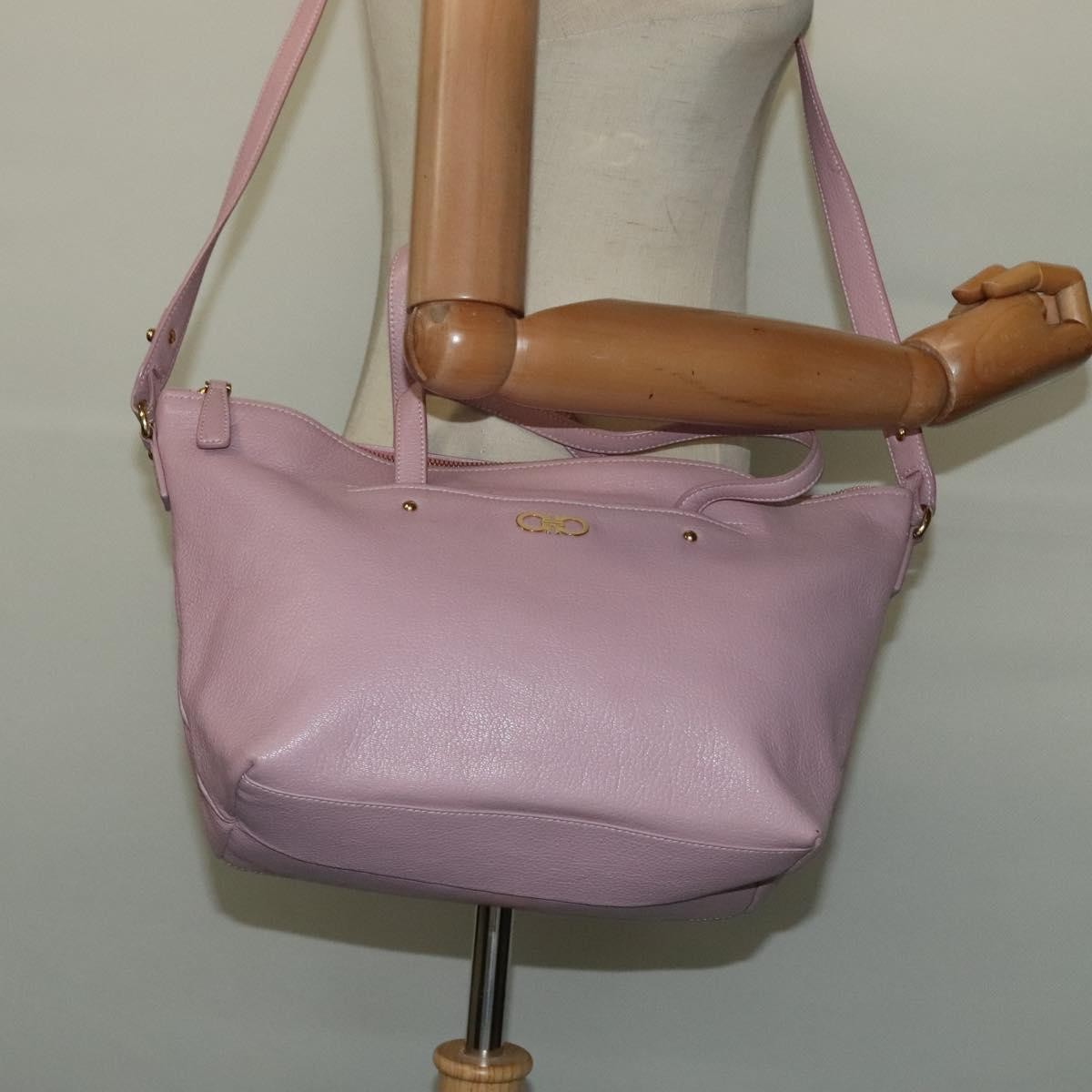 Salvatore Ferragamo Gancini Tote Leather