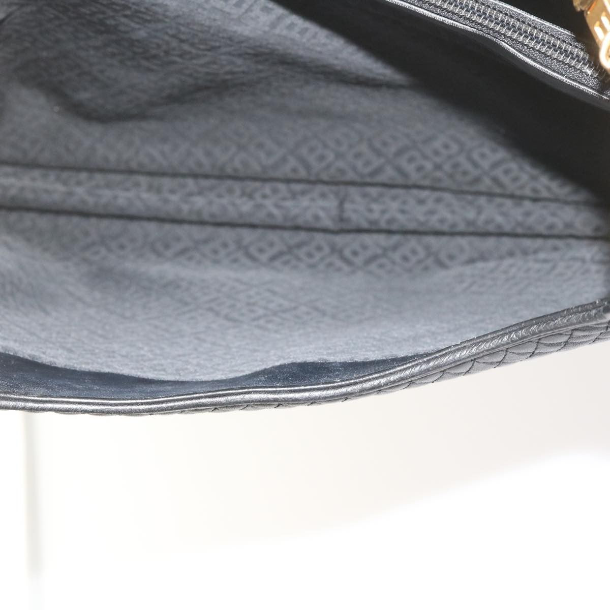 Bally Vintage Chain Shoulder Bag Quilted Leather