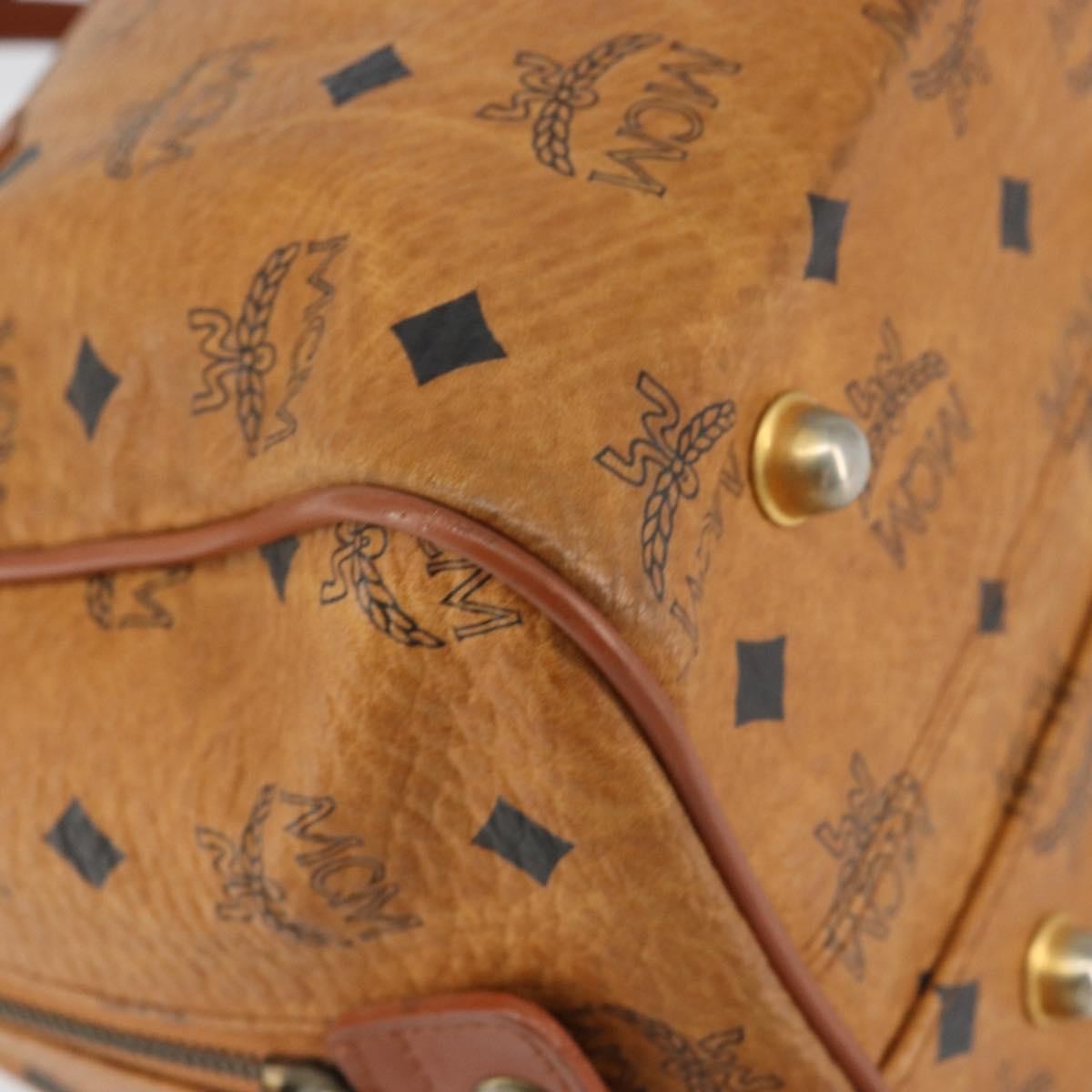 MCM Visetos Handbag Canvas and Leather