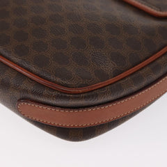 Celine Vintage Macadam Shoulder Bag Canvas and Leather