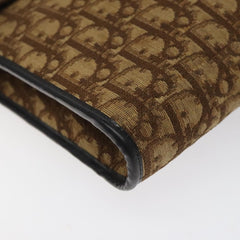 Christian Dior Vintage Trotter Flap Shoulder Bag Canvas