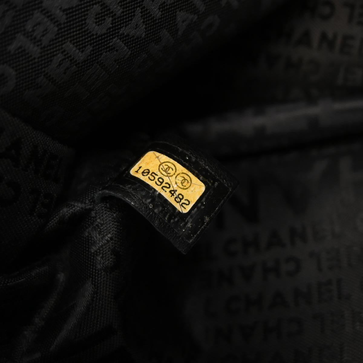 Chanel Vintage Logo Messenger Bag Quilted Aged Calfskin