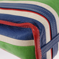 Balenciaga Bazar Convertible Tote Striped Leather