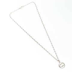 Gucci Engraved Interlocking G Chain Link Pendant Necklace Sterling Silver